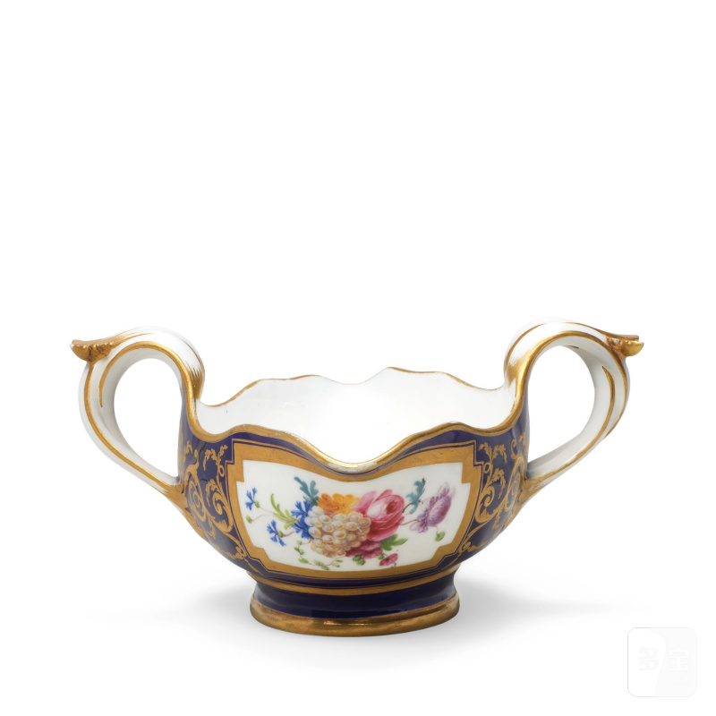 A Sèvres blue-ground sauceboat (saucière), dated 1786 - 图7